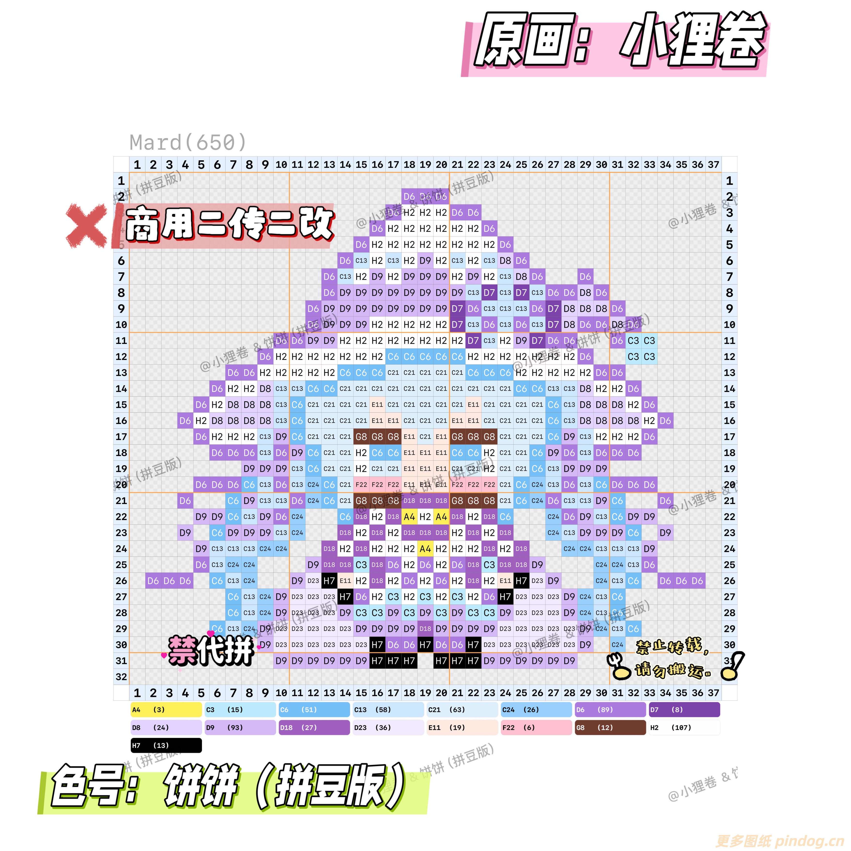 拼豆图纸初音未来